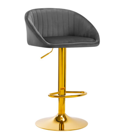 4Rico Bar Hocker Qs-B16G Gris Terciopelo