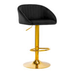4Rico Bar Hocker Qs-B16G Terciopelo Negro
