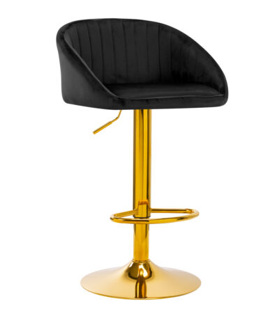 4Rico Bar Hocker Qs-B16G Terciopelo Negro