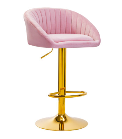 4Rico Bar Hocker Qs-B16G Terciopelo Rosa