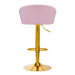 4Rico Bar Hocker Qs-B16G Terciopelo Rosa 3