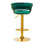 4Rico Bar Hocker Qs-B313A Terciopelo Verde 2