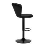 4Rico Bar Hocker Qs-B801 Terciopelo Negro 1
