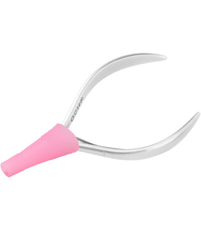 Alicates Para Cutículas Con Funda De Silicona Rosa