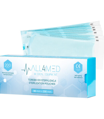 Bolsas Autoclavables All4Med 90 Mm X 230 Mm 200 Unidades