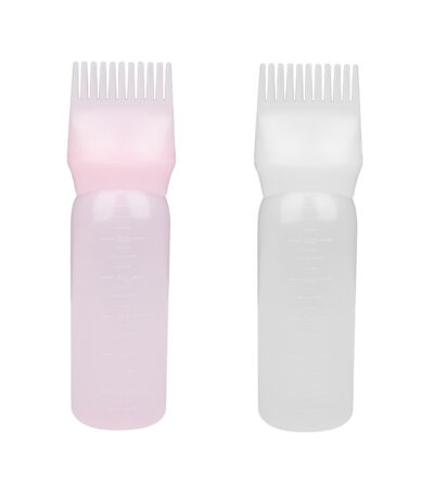 Botella Con Peine Para Aplicar Pinturas De Colores Mezclados.