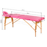 Camilla De Masaje Plegable De Madera Activ Fizjo Comfort 2 Segmentos Rosa 16