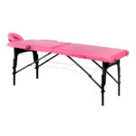 Camilla De Masaje Plegable De Madera Activ Fizjo Comfort 2 Segmentos Rosa Negro Madera