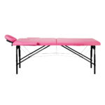 Camilla De Masaje Plegable De Madera Activ Fizjo Comfort 2 Segmentos Rosa Negro Madera 1