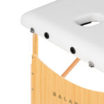 Camilla De Masaje Plegable De Madera Balance De 2 Segmentos 190X70 Blanca 3