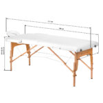 Camilla De Masaje Plegable De Madera Balance De 2 Segmentos Blanca 16