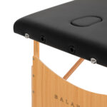 Camilla De Masaje Plegable De Madera Balance De 2 Segmentos Negra 3