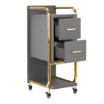 Carrito De Peluquería Gabbiano Solo Gris Oro 1