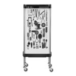 Carrito De Peluquería Gabbiano X11-9 Gráficos Blancos 3