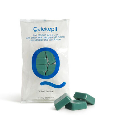 Cera Depilatoria Quickepil Dura Sin Vetas Para Depilación Vegetal 1 Kg Verde
