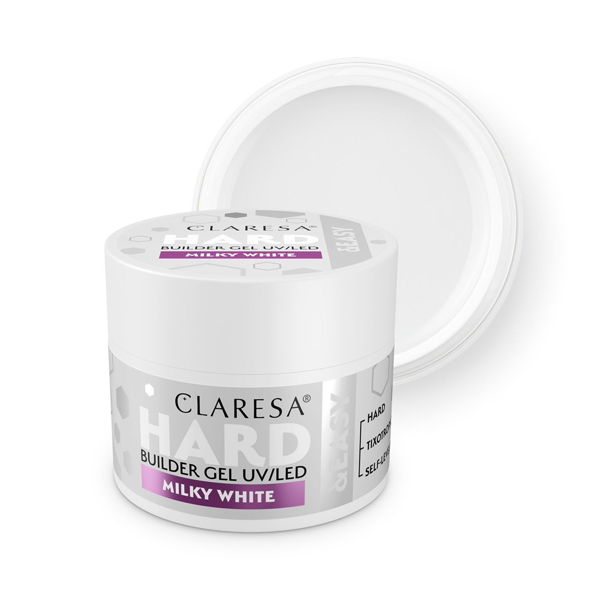 Claresa Hard&Easy Builder Gel Leite Branco 45 G Claresa Hard&Easy Builder Gel Leite Branco 45 G