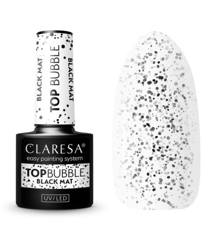 Claresa Top Bubble Negro Mate Sin Necesidad De Limpiar - 5 G