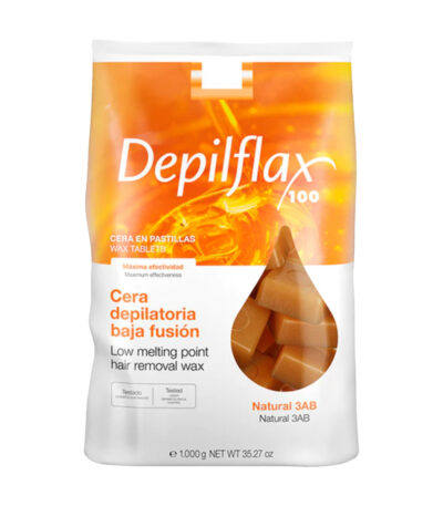 Depilflax Cera Dura Sin Bandas Para Depilación 1 Kg Natural
