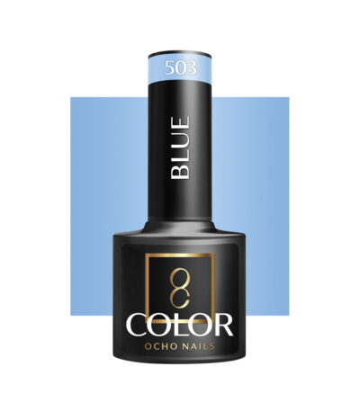 Esmalte De Uñas Híbrido Azul 503 De Ocho Nails -5 G