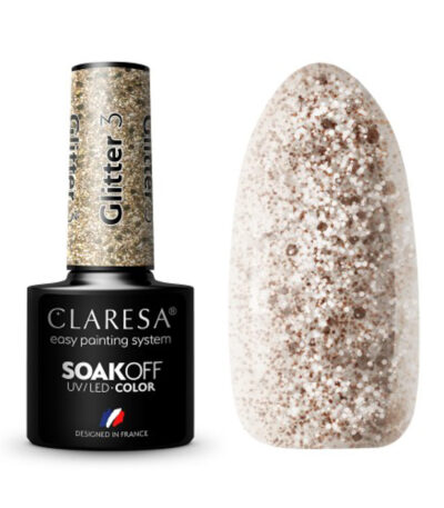 Esmalte De Uñas Híbrido Claresa Glitter 3 -5G