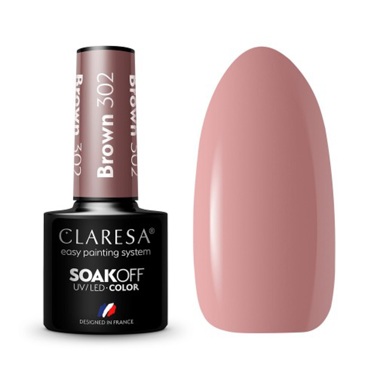 Esmalte De Uñas Híbrido Claresa Marrón 304 -5G Esmalte De Uñas Híbrido Claresa Marrón 304 -5G