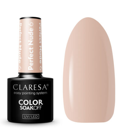 Verniz de unhas híbrido Claresa Perfect Nude 6 -5G
