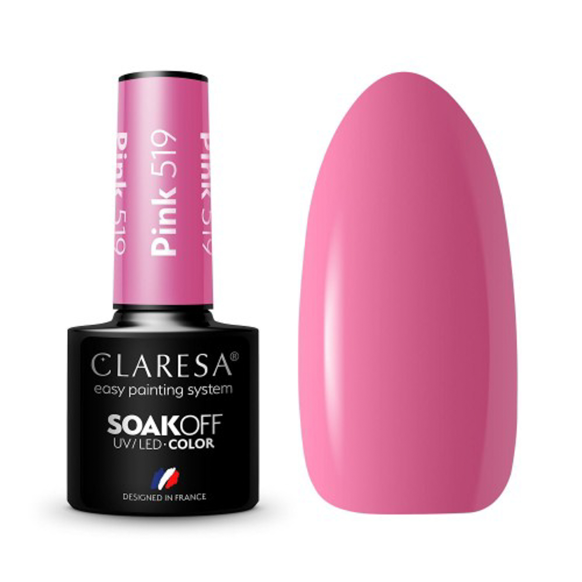 Verniz híbrido Claresa Rosa 519 -5G Verniz híbrido Claresa Rosa 519 -5G