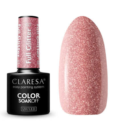 Esmalte Híbrido Claresa Full Glitter 8 -5G