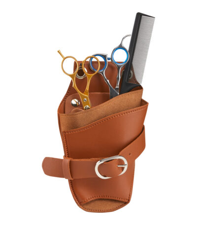 Funda De Cinturón Para Tijeras De Pelo T11 Marrón