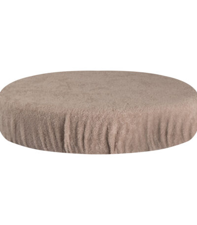 Cobertura de tecido felpudo bege para banco