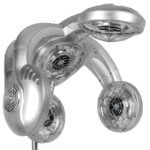 Poltrona Gabbiano Gl-505S Silver 3" com suporte de chão