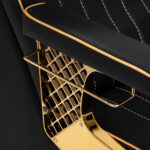 Mueble De Lavado De Barbería Gabbiano Marcus Dorado Negro 5