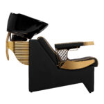 Mueble De Lavado De Barbería Gabbiano Marcus Dorado Negro 1