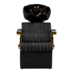 Mueble De Lavado De Barbería Gabbiano Marcus Dorado Negro 2