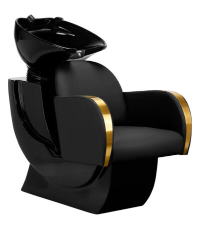 Mueble De Lavado De Peluquería Gabbiano Málaga Oro Y Negro