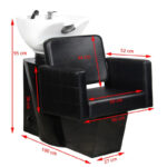 Mueble De Lavado De Peluquería Gabbiano Negro Ankara 1