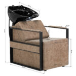 Mueble De Lavado De Peluquería Modena Negro Antiguo 11