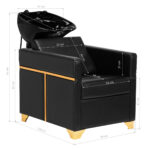 Mueble De Lavado De Peluquería Toledo Negro 12
