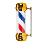 Plafón Iluminado Para Barbería Bb-02 Dorado Grande 1