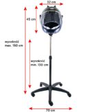 Secador De Pie Gabbiano Li-202S Dos Velocidades Negro 5