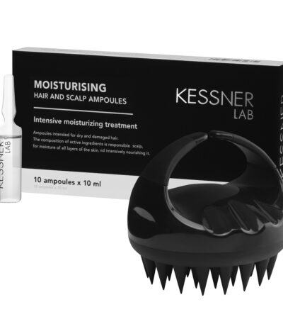 Kessner Lab Moisturizing Premium Head Massage Brush & Ampoules Set