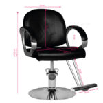 Silla De Barbero Con Hair System Hs00 Negra 4