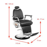 Silla De Barbero Estilo Motociclista Negra Gabbiano 6