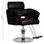 Silla De Barbero Negra Con Hair System Hs02 5