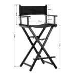Silla De Maquillaje De Aluminio Negro 8