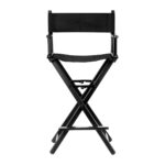Silla De Maquillaje De Aluminio Negro 1