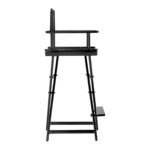 Silla De Maquillaje De Aluminio Negro 2