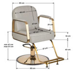Silla De Peluquería Gabbiano Acri Gold - Beige 6