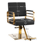 Silla De Peluquería Gabbiano Avila Negro Oro 7