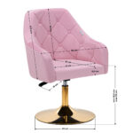 Silla Giratoria 4Rico Qs-Bl14G Rosa 8
